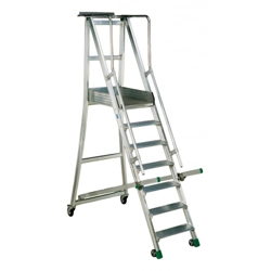 vendita online Scala a castello 11 gradini + pedana modello castiglia Scale a castello per cimiteri e magazzini Facal